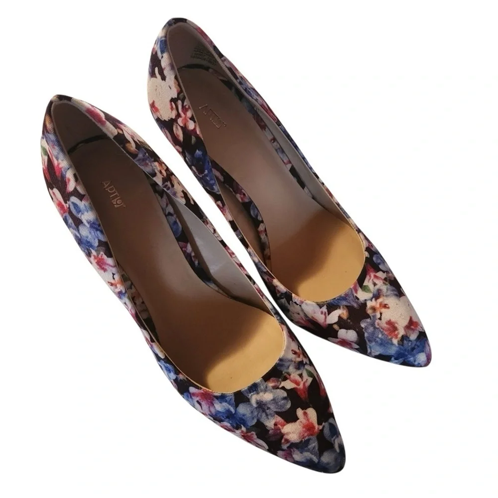 APT 9 Floral Heels Size 9 - Picture 1 of 6